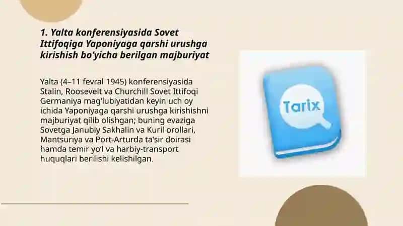 Sobiq ittifoqning Yaponiyaga qarshi urush boshlanishining sabablari 3