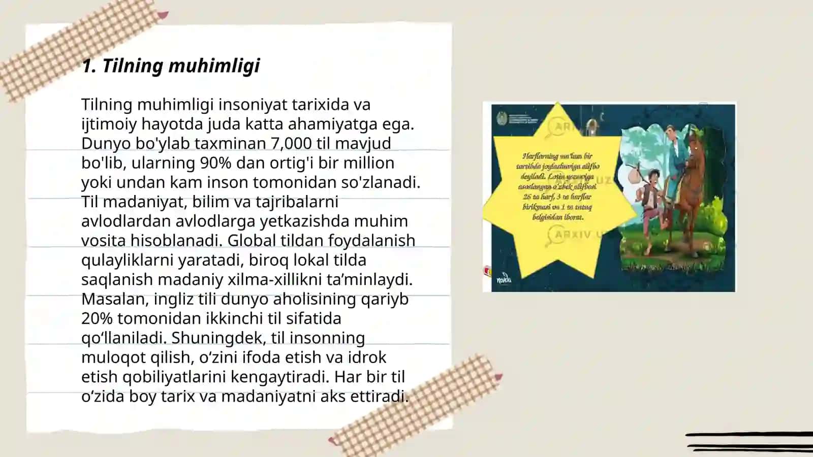 Tilning muhimligi 3