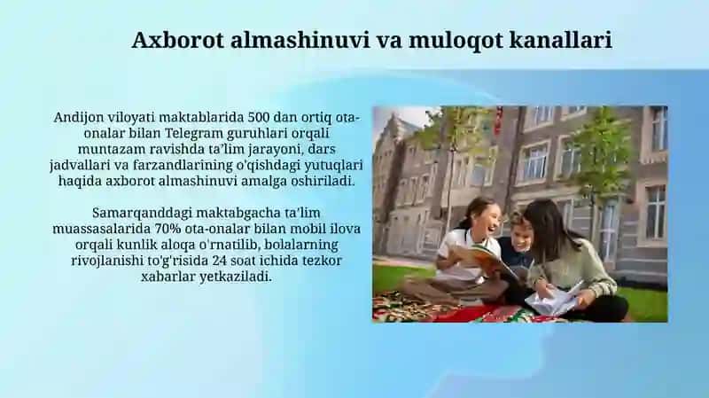 Ota-onalar va jamoatchilik bilan ta'lim muassasalarining guruhiy ishlash shakllari 3