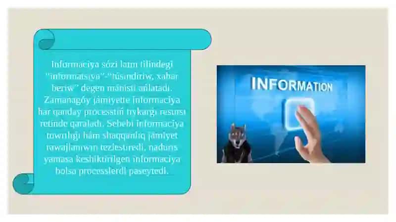 Informatsiya hám onıń derekleri 3