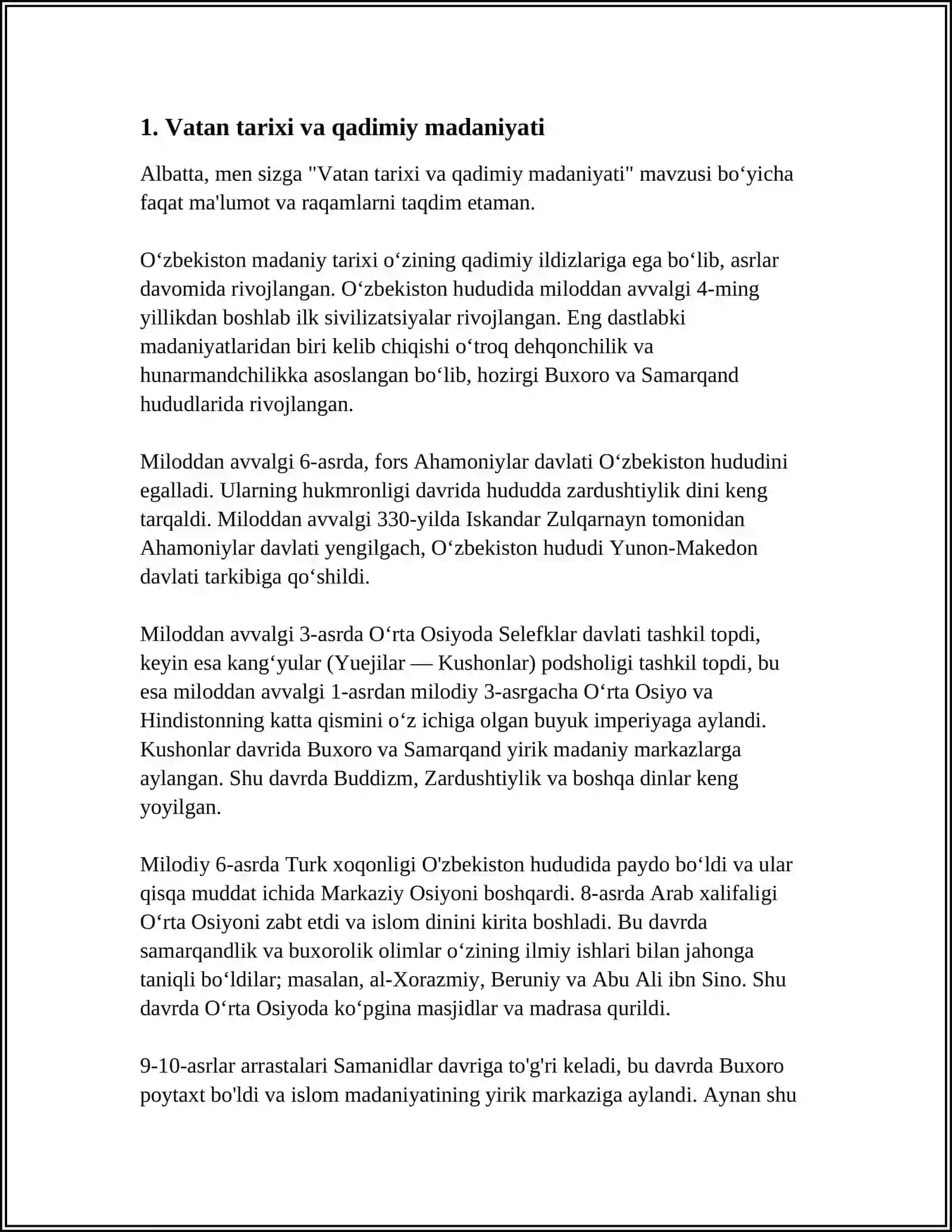 Vatan tarixi va qadimiy madaniyati 3