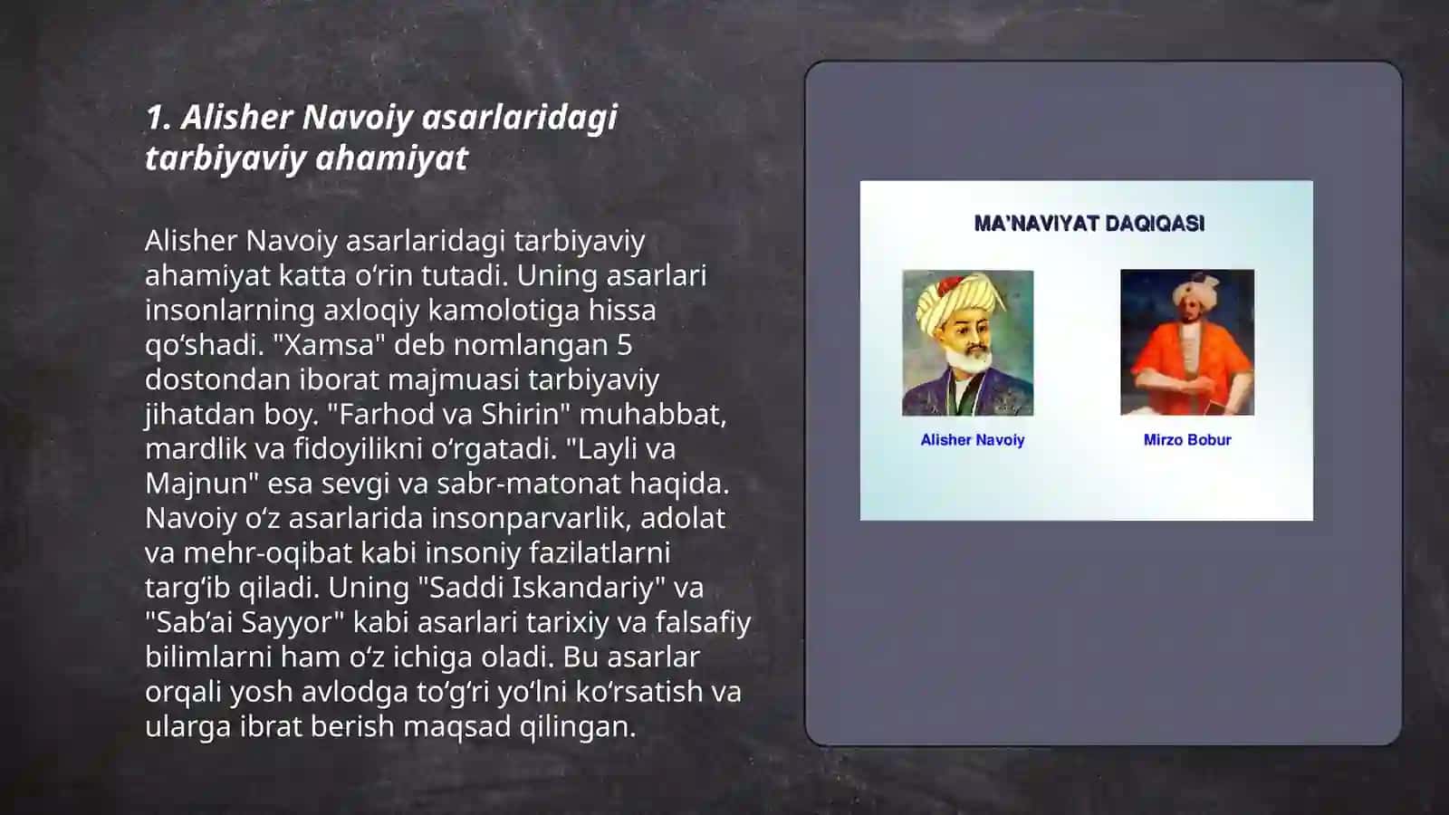 Alisher Navoiy asarlarining bolalar tarbiyasidagi o`rni 3