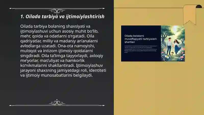 Jamiyat va tarbiyada oila masalasi 3