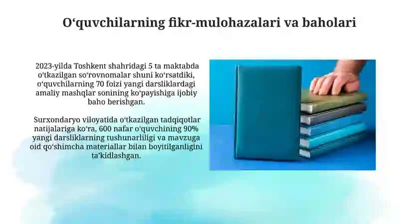 Oʻzbekiston yangi avlod darsliklarini yaratish 3