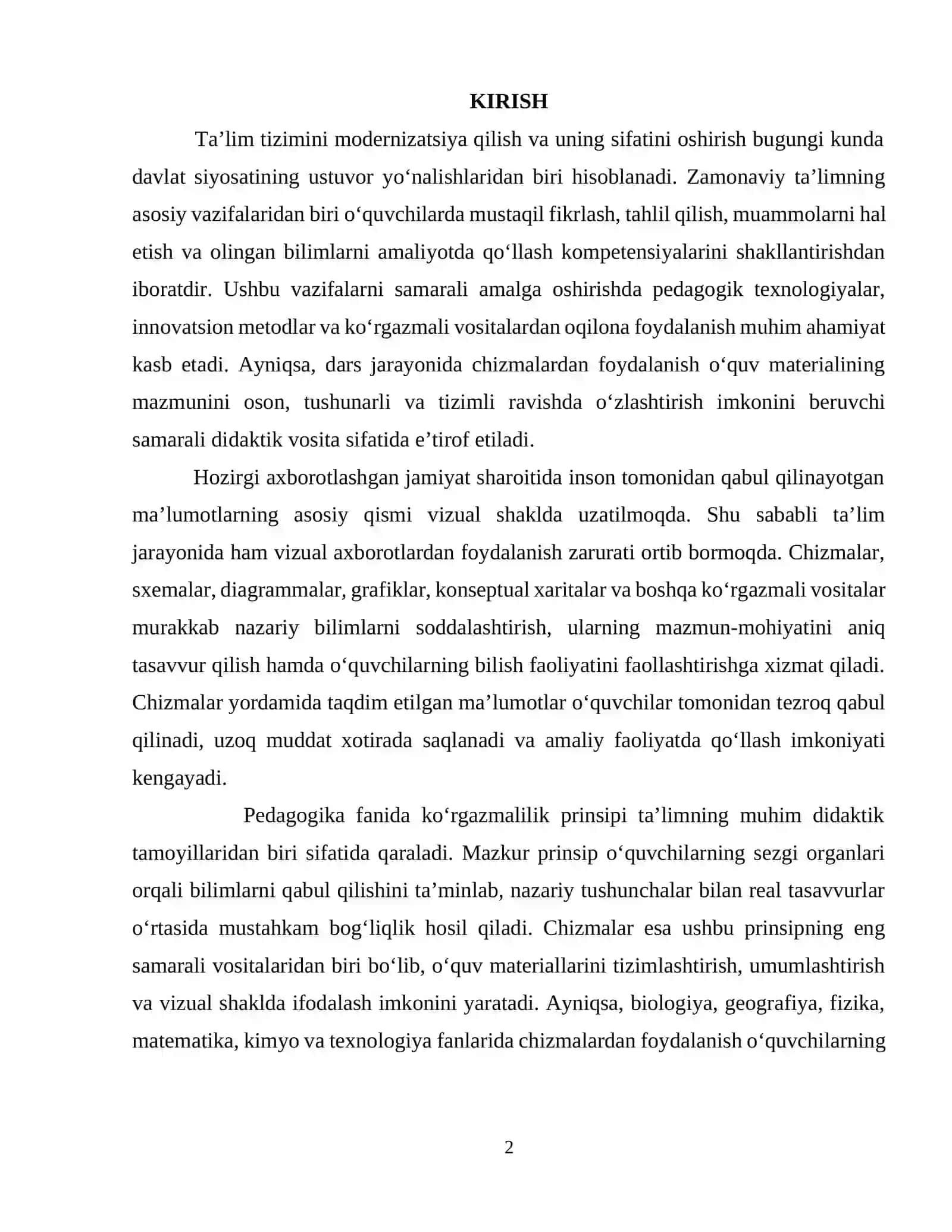 Dars jarayonida chizmalardan foydalanish usullari 3