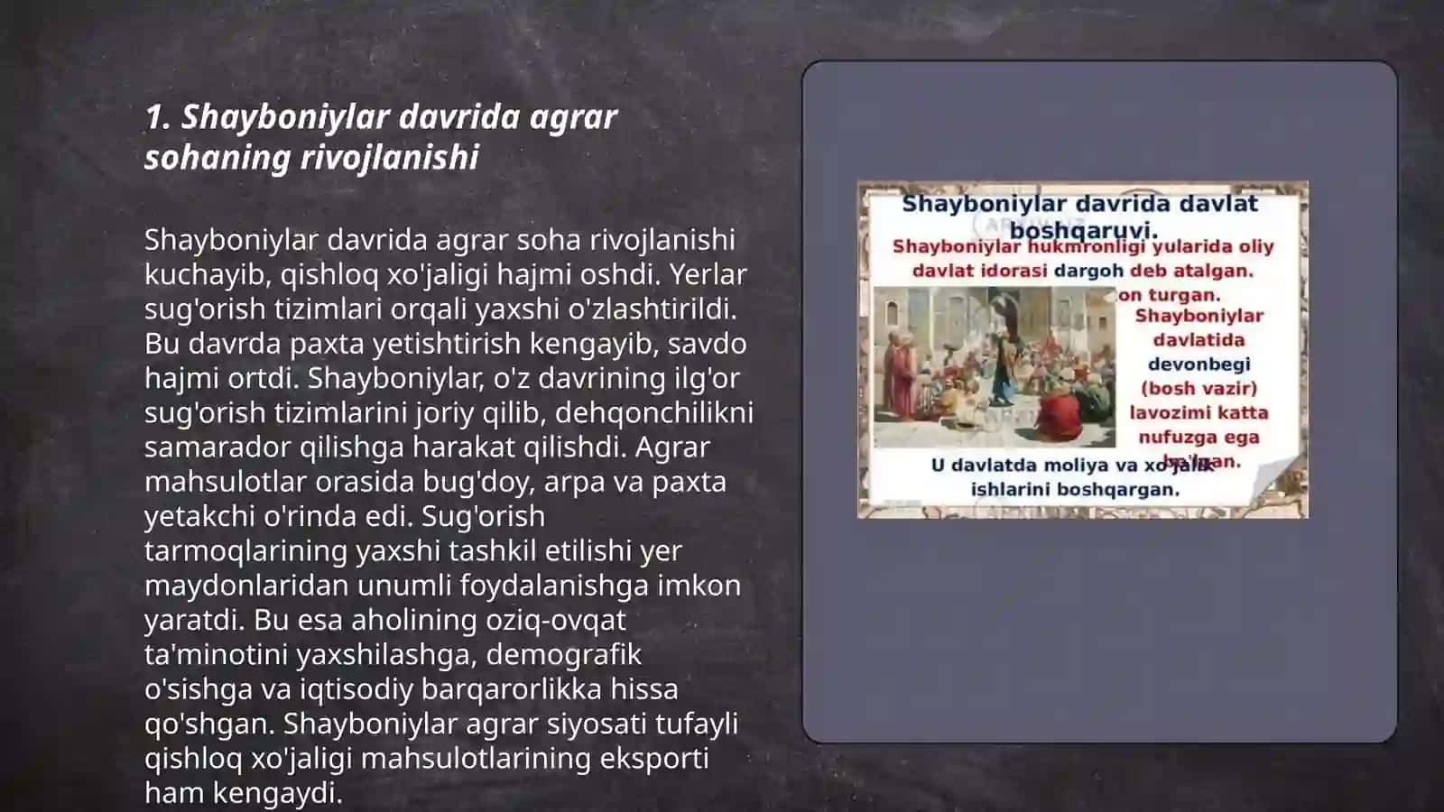Shayboniylar davlatida ijtimoiy-iqtisodiy ahvol 3