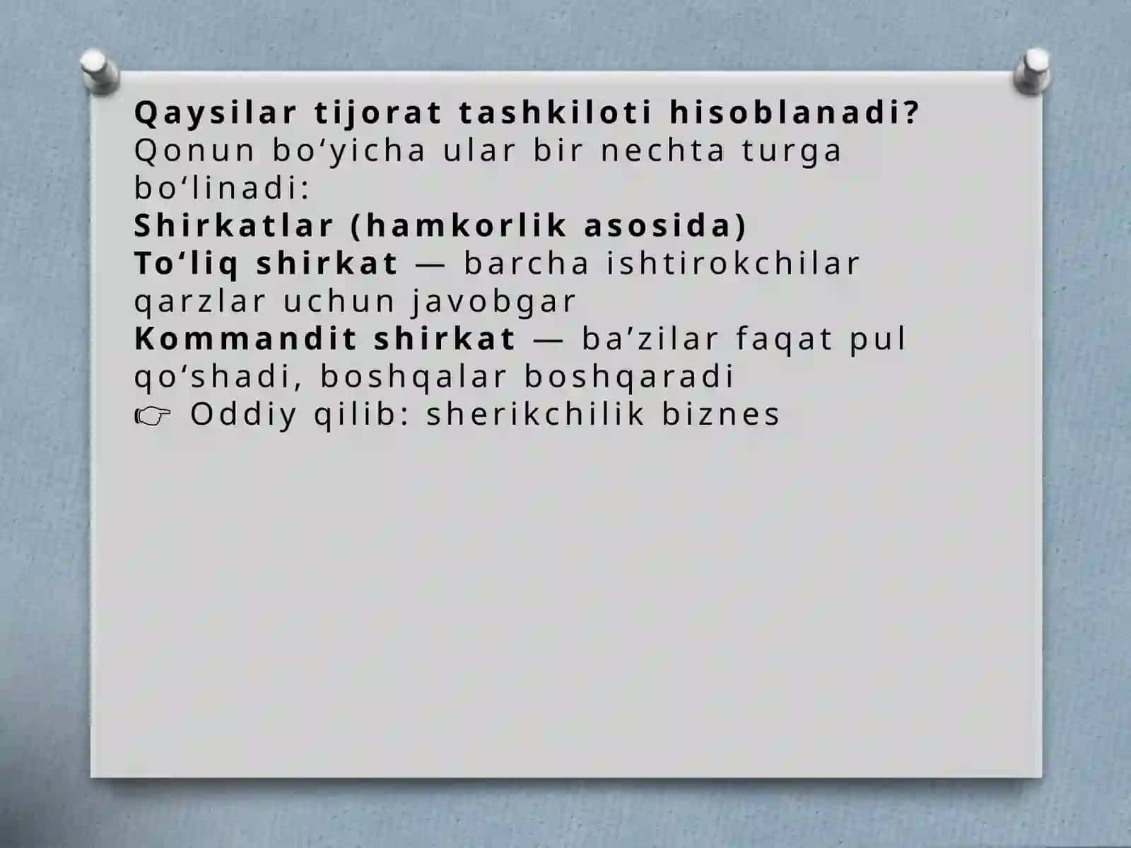 Tijorat tashkilotlari Tijorat tashkilotlari 3
