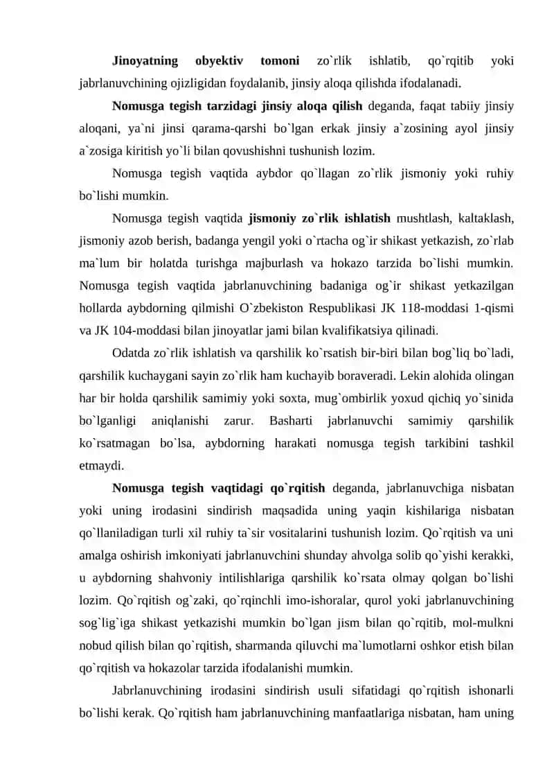 Jinsiy Erkinlikka Qarshi Jinoyatlar 3