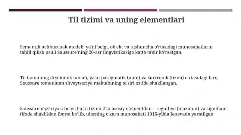 Ferdinand de Sossyurning lingvistik nazariyasi 3