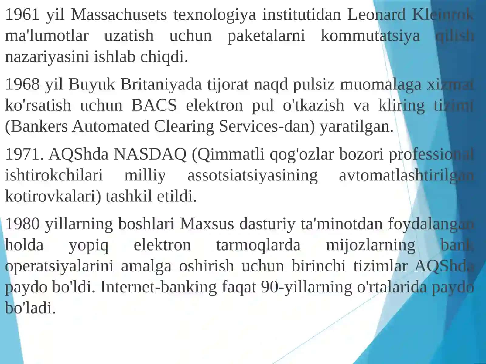 Elektron tijoratning xususiyatlari 3