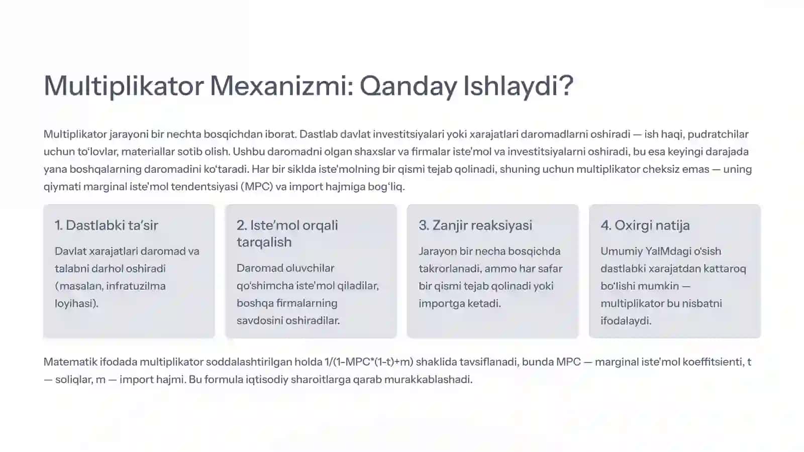 Fiskal Multiplikator: Nazariya va Amaliyot 3