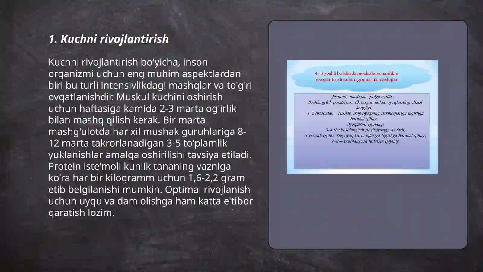 Jismoniy sifatlarni tarbiyalash 3