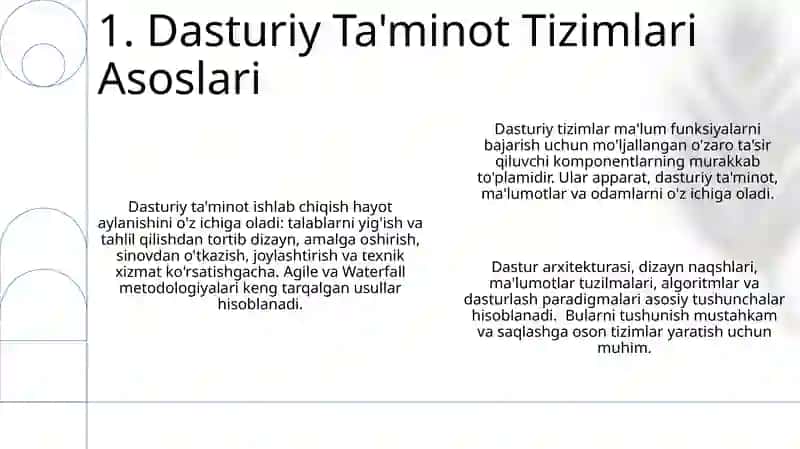 Dasturiy Ta'minot Tizimlari Asoslari 3