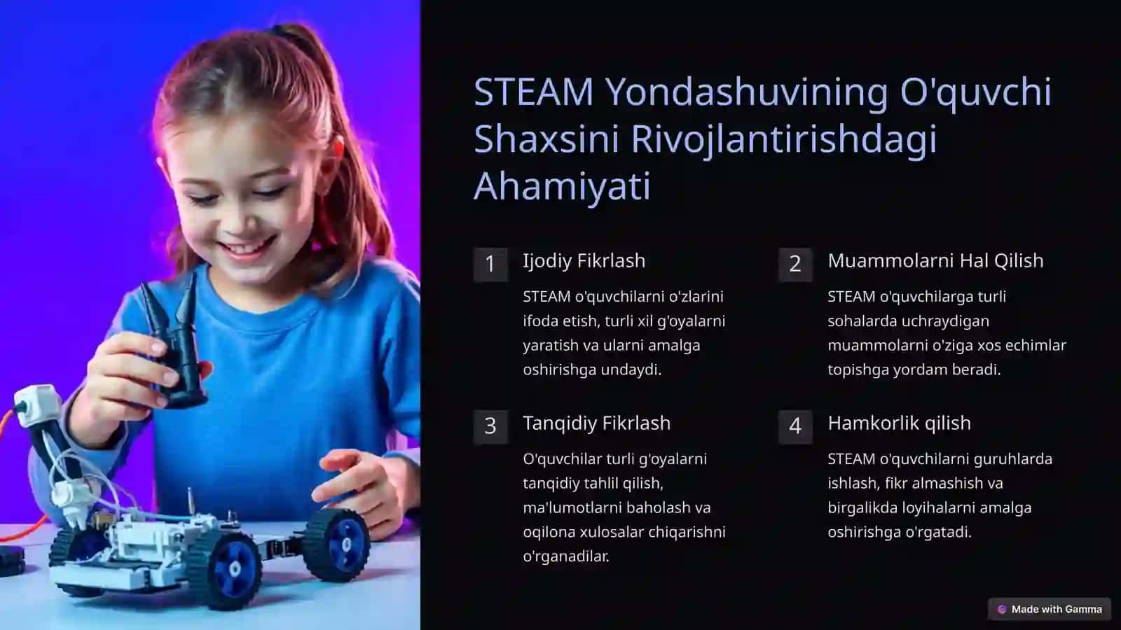 STEAM Ta'lim Texnologiyasi: Mulohaza Yuritish va Prognoz Qilish Kompensatsiyalarini Shakllantirish 3