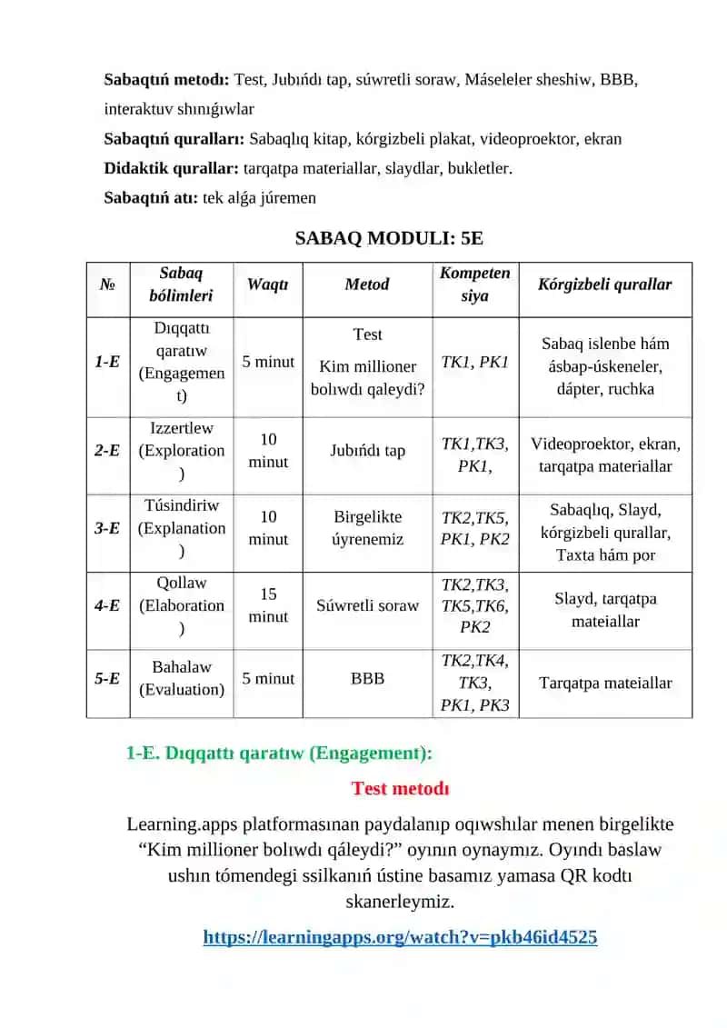 Elektr togınıń jumısı 3