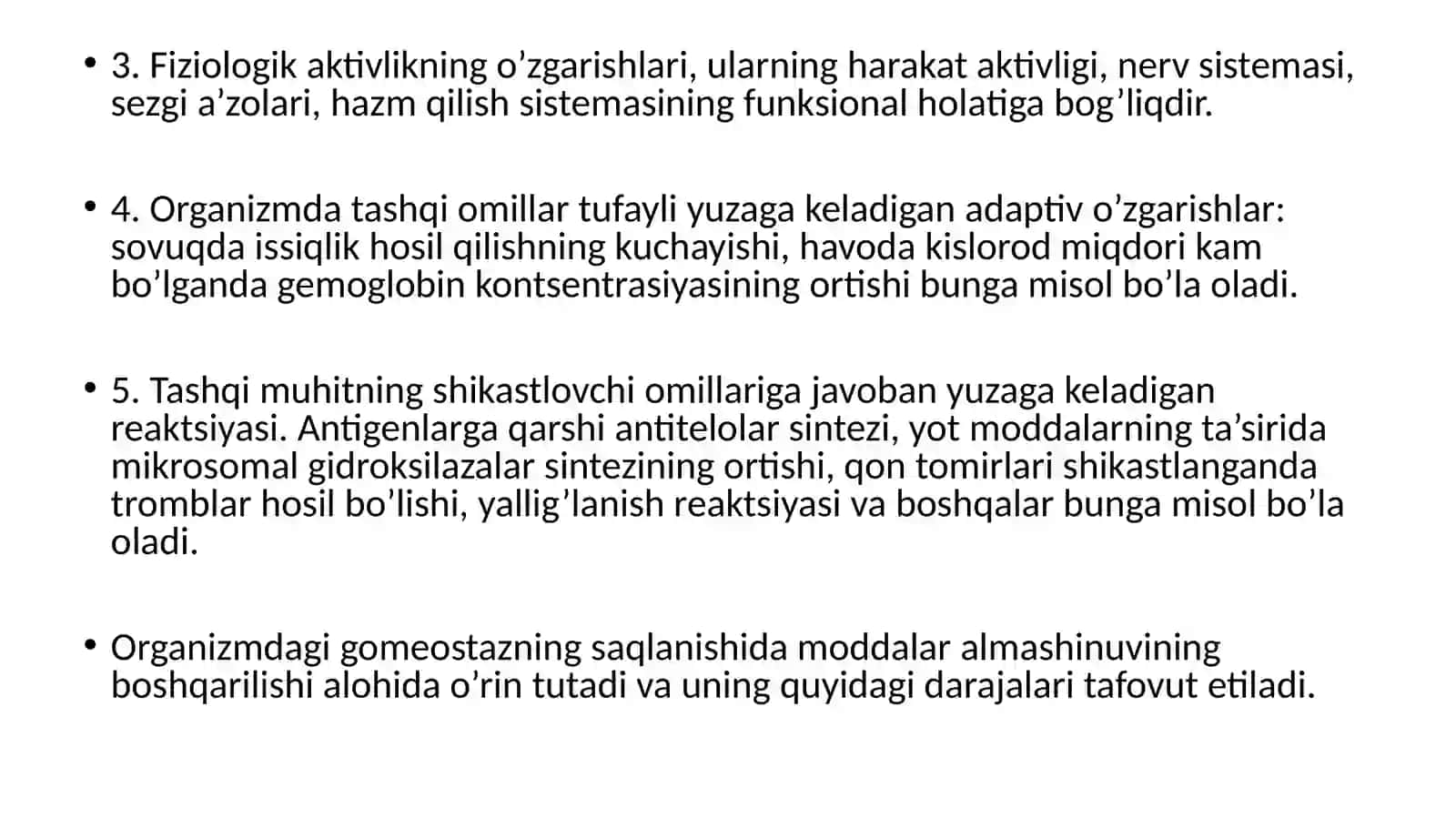 Energiya almashinuvining boshqarilishi 3