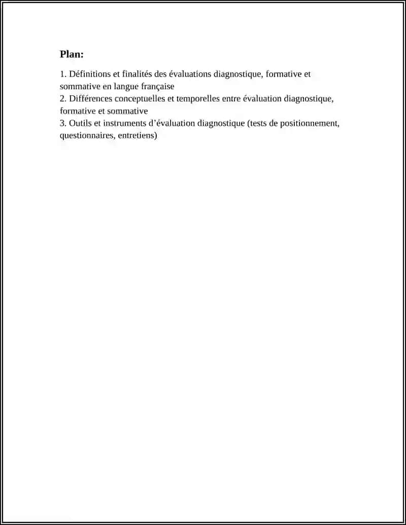 LES TYPES D’ÉVALUATION DIAGNOSTIQUE, FORMATIVE ET SOMMATIVE DANS L’ÉVALUATION DE LA LANGUE FRANÇAISE 3