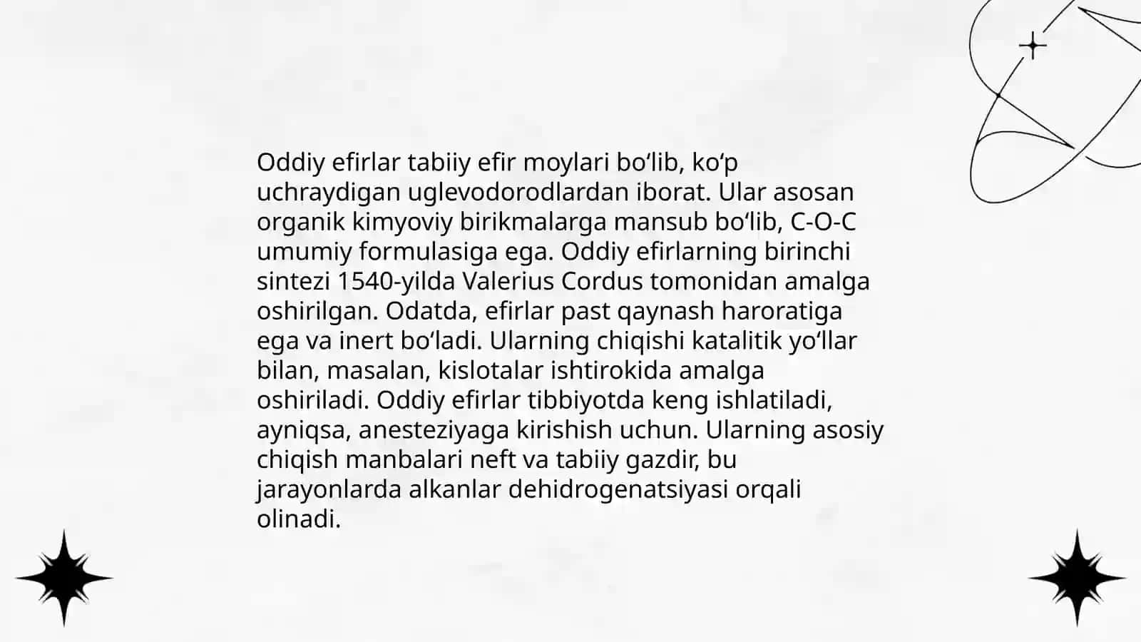 Oddiy efirlar 3