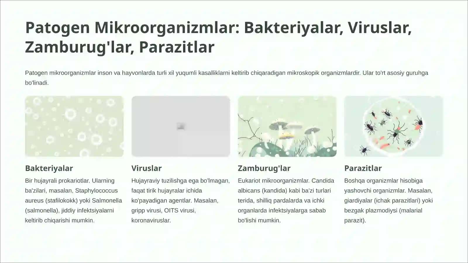 Infeksiya: Patogen va Shartli Patogen Mikroorganizmlar 3