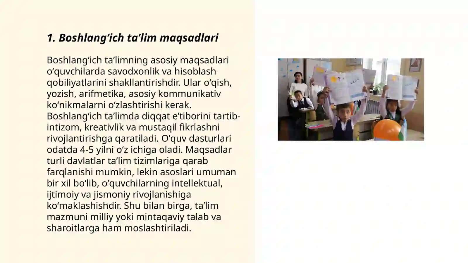 Boshlangʻich taʼlim pedagogikasi fani maqsadi va vazifalari 3