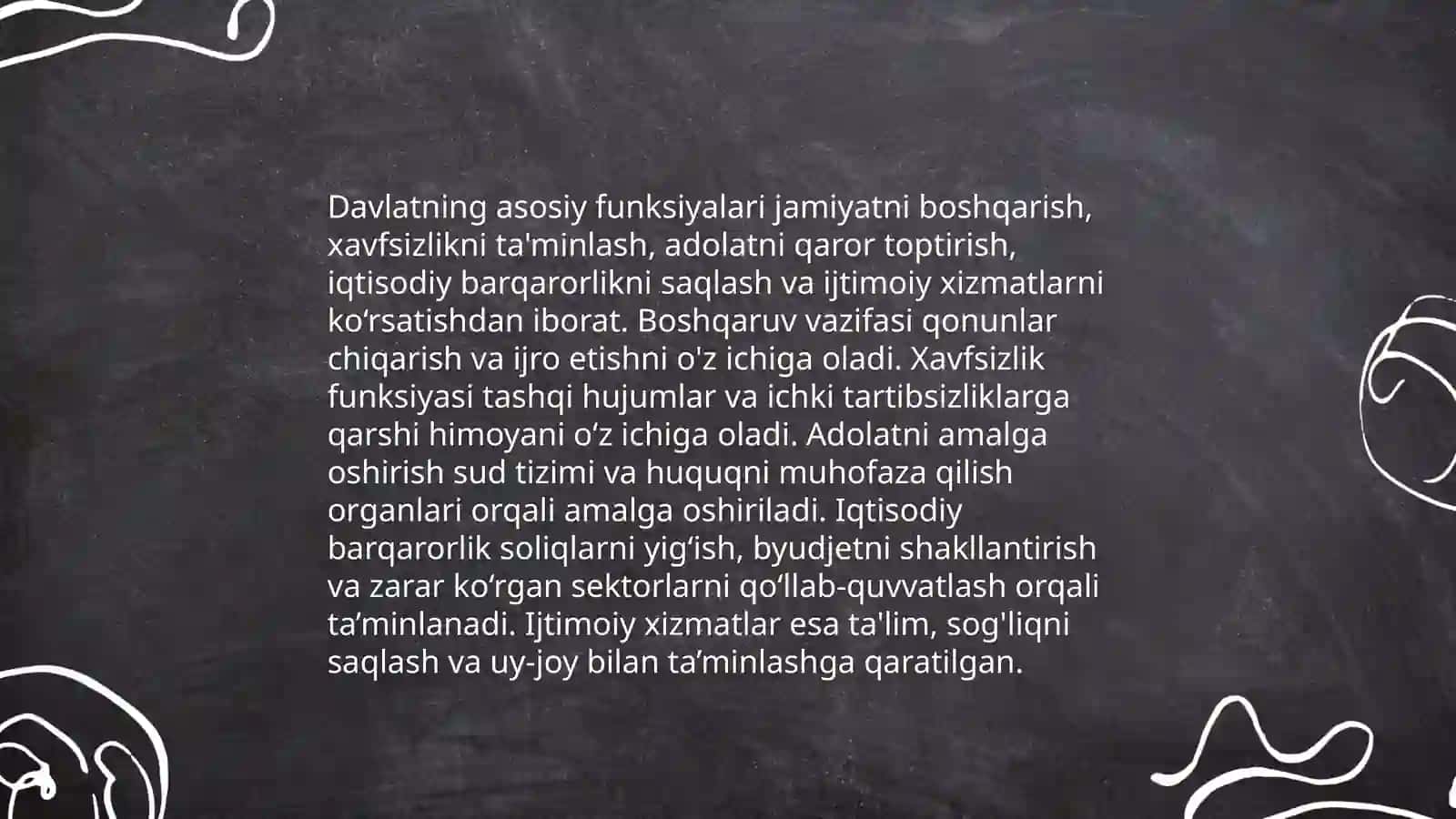 Davlatning funksiyalari tushunchasi, mazmuni va belgilari 3