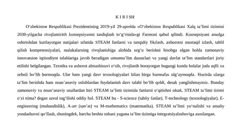 STEAM ta'limi tabiiy fanlar, Texnologiya, muhandislik, matematika, matematika fanlarini o'qitilishining integratsiyalashganligi. 3