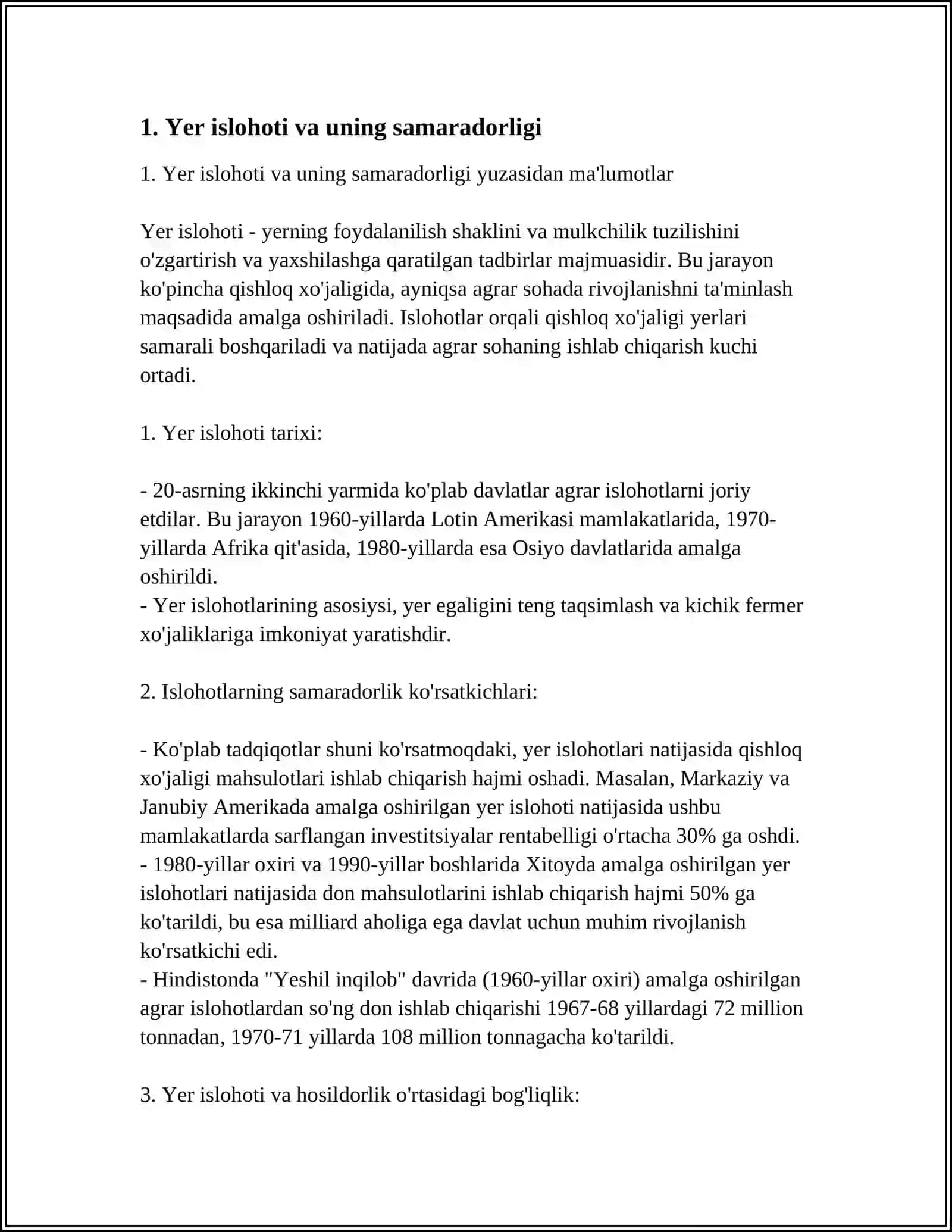 MUSTAQILLIK YILLARIDA QISHLOQ XO'JALIGI VA SANOAT SOHASIDAGI O'ZGARISHLAR 3