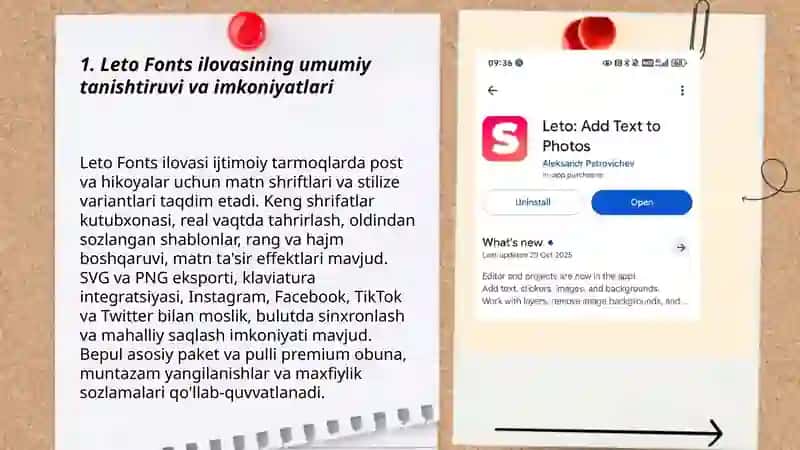 Leto Fonts: Ijtimoiy Tarmoqlarda Kontentni Jozibador Qiluvchi Ilova 3