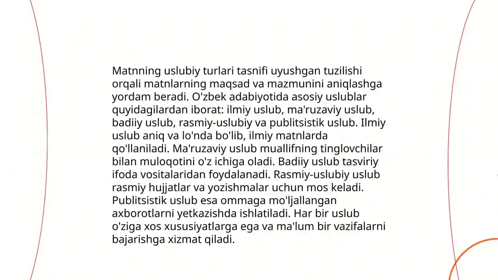 Matnning uslubiy turlari 3