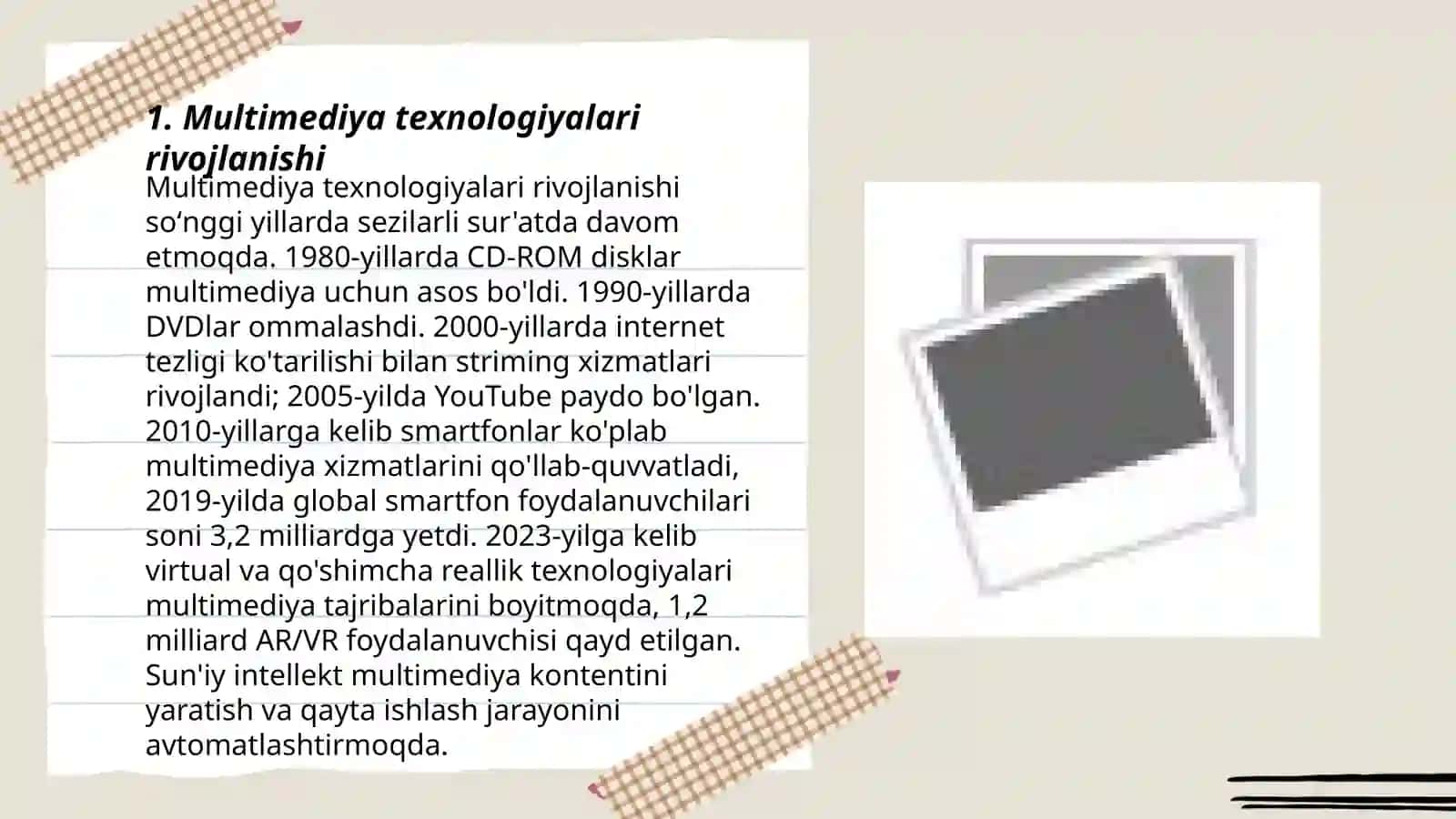 Multimediya hám oniñ zamanaĝoy tamiynattí 3