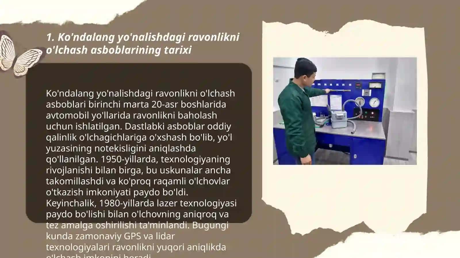Ko'ndalang yo'nalishdagi ravonlikni o'lchash asboblari 3