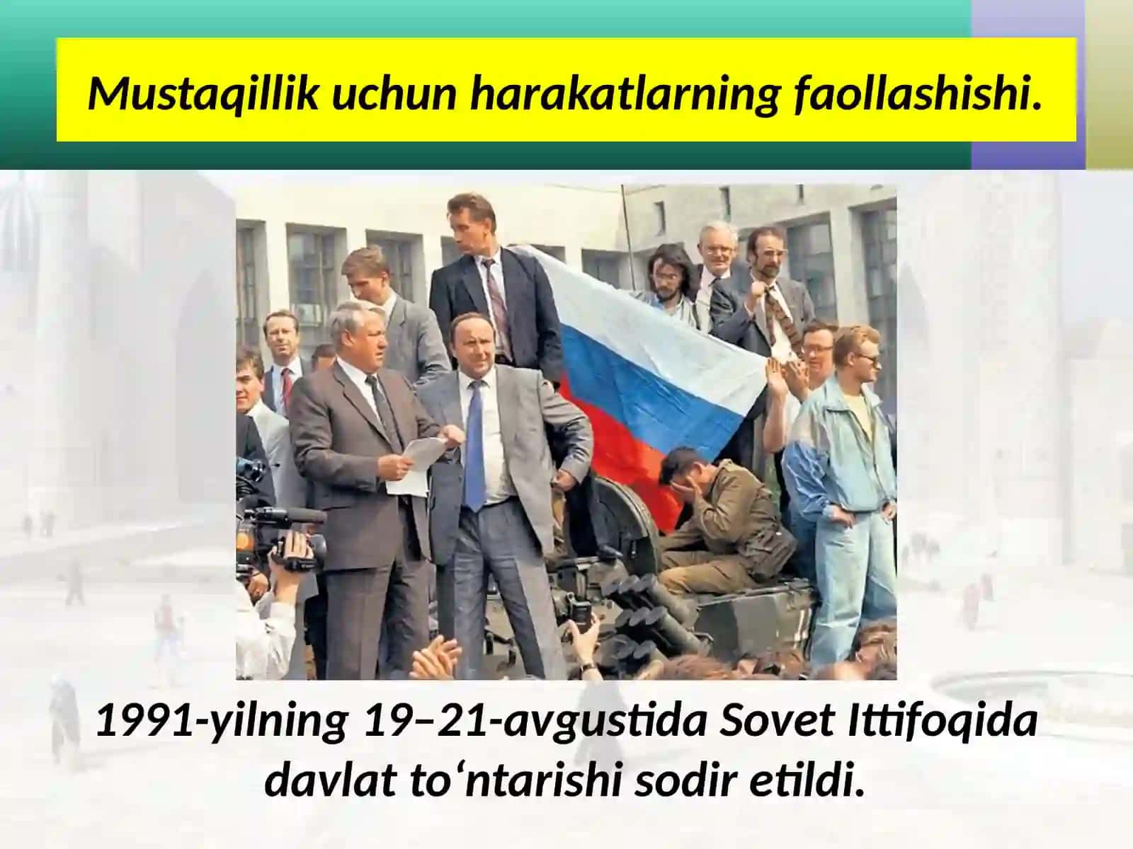 O‘zbekiston Respublikasi mustaqilligining qo‘lgakiritilishi 3