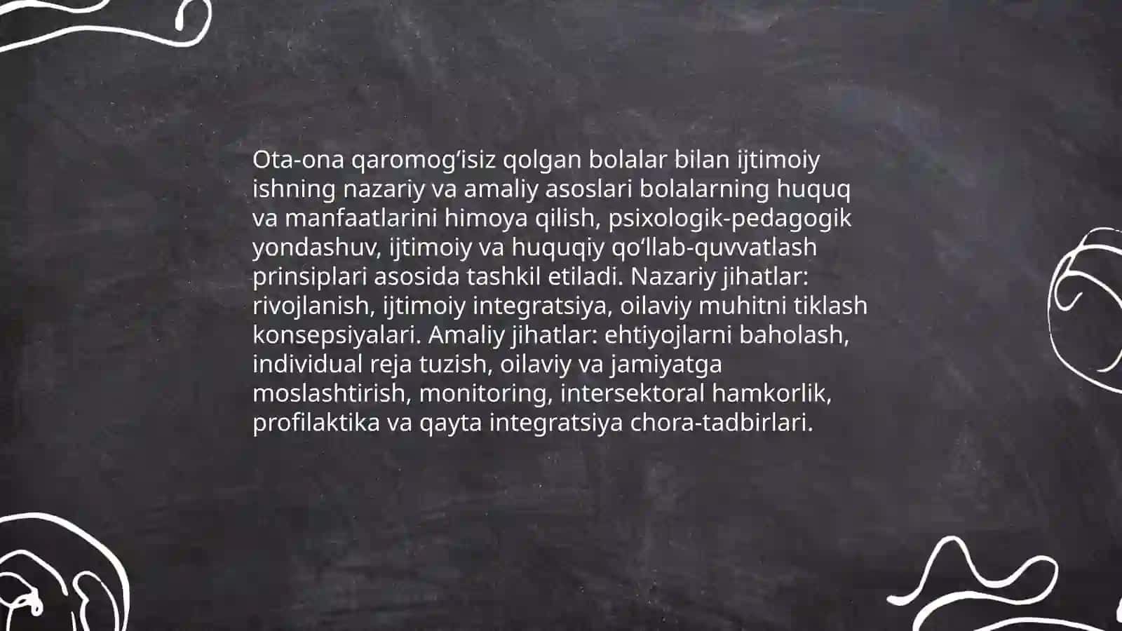 Ota-ona qaromogʻisiz qolgan bolalar bilan ijtimoiy ish 3