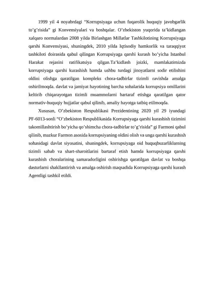 Korrupsiyaga qarshi kurashish sohasidagi qonun hujjatlari 3