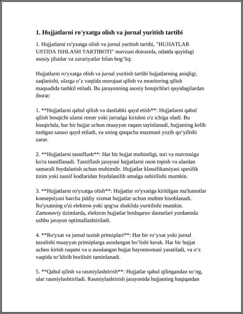 Hujatlarni ro'yxatga olish va jurnal yuritish tartibi 3