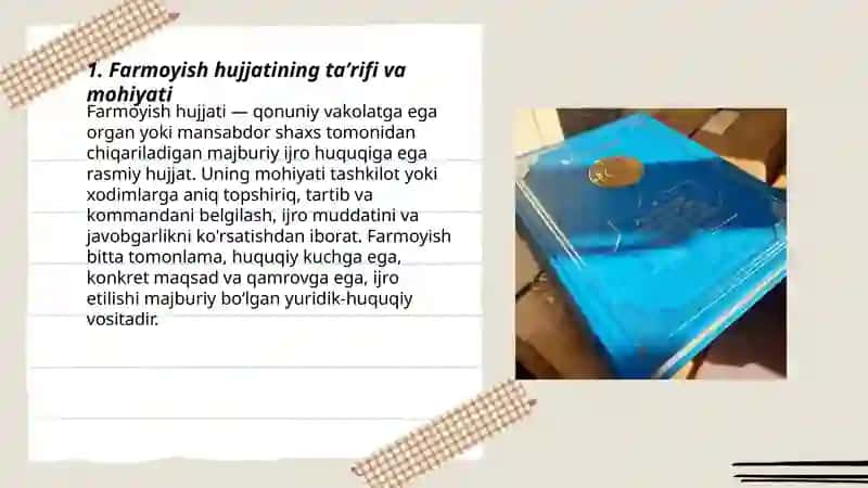 Farmoyish hujjatlari va ularning turlari 3