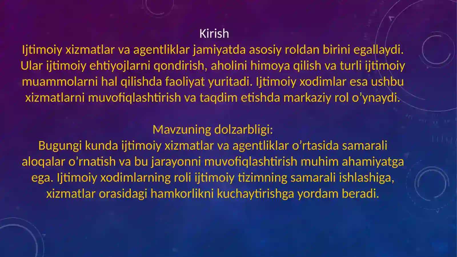 Ijtimoiy xizmatlar va agentliklar faoliyatini muvofiqlashtirishda ijtimoiy xodimning roli 3