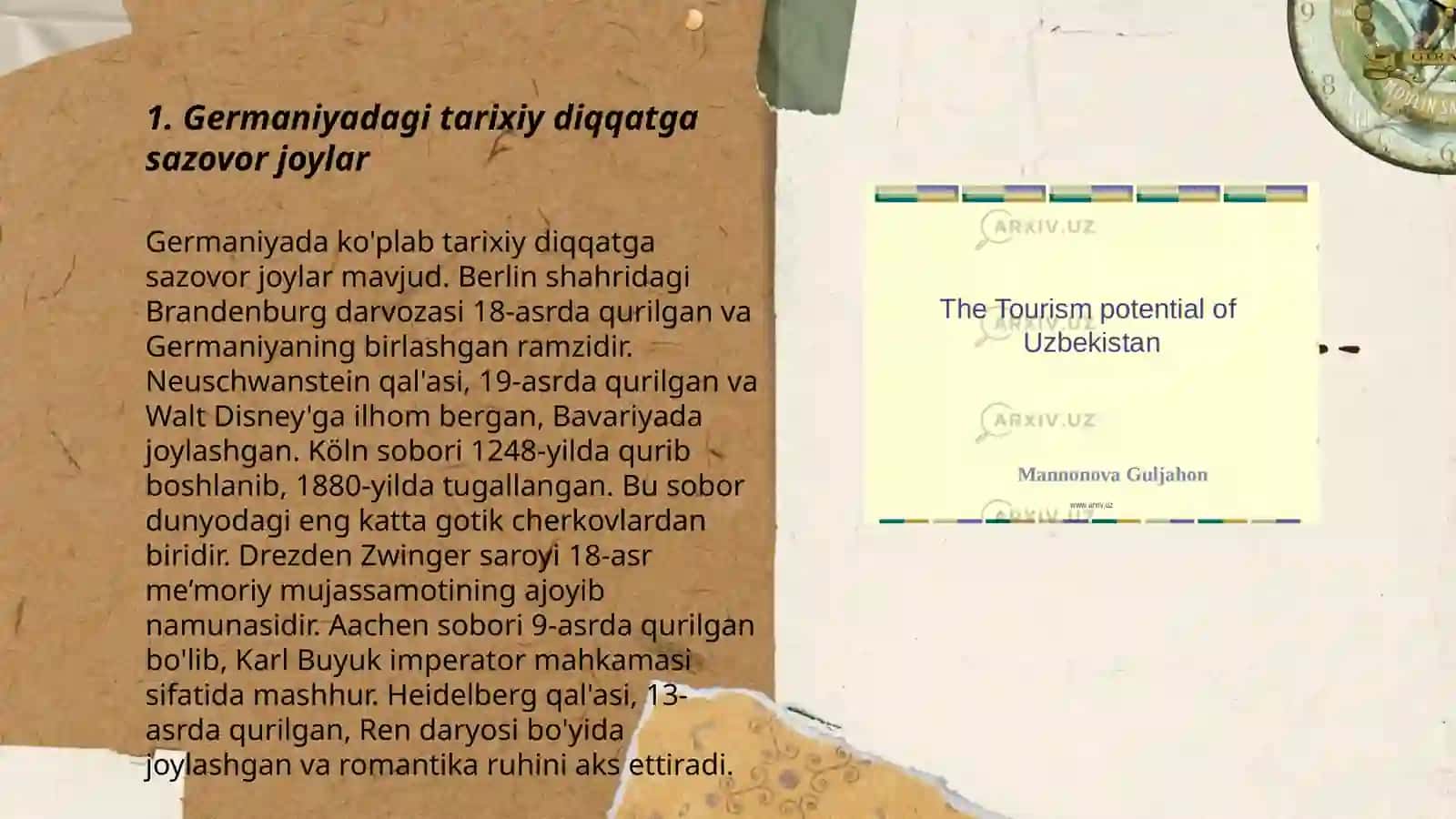 Germaniyaning turizm salohiyati 3