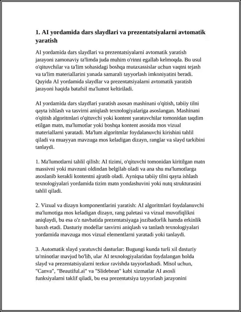 AI Yordamida Talim Uchun Vizual Materiyallar Tayyorlash 3