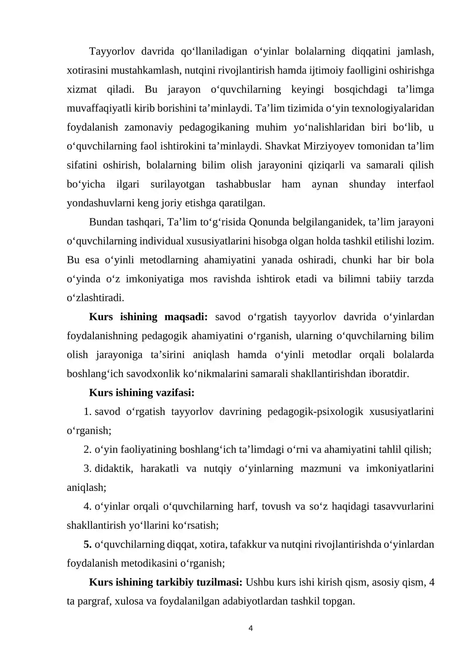 Savod o‘rgatish tayyorlov davrida o‘yinlardan foydalanish 3