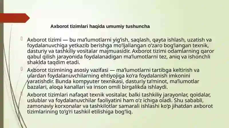 Axborottizimlari 3