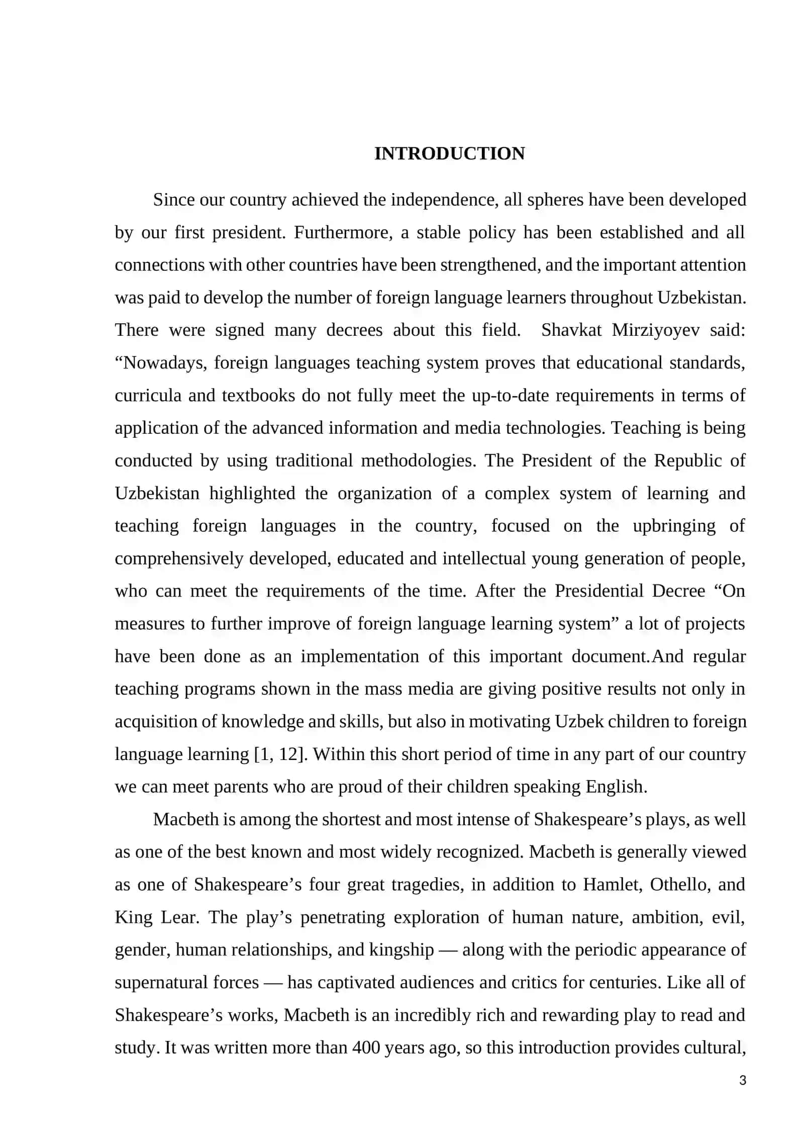 Course work on Allegory in William Shakespeare’s Works 3