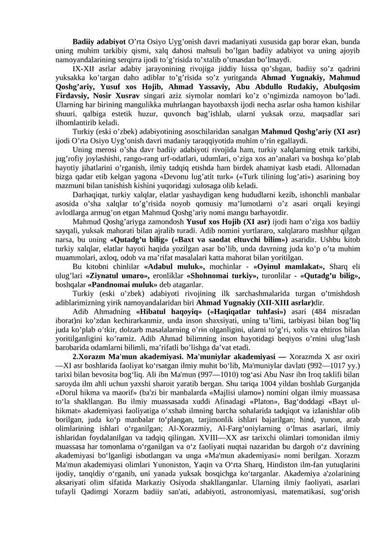 MAVZU-IX-XII VA XIV-XVI ASRLARDA MARKAZIY OSIYO RENESSANSI 3