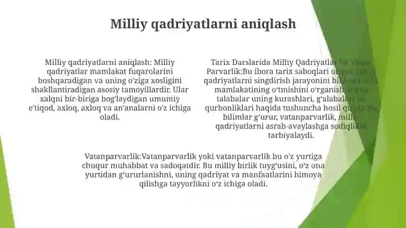 Tarix Darslarida Milliy Qadriyatlar Va Vatan Parvarlik 3