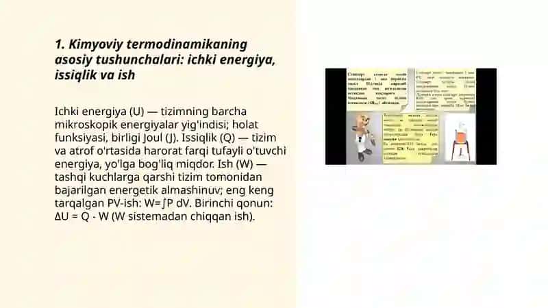 Kimyoviy termodinamika. Kimyoviy reaksiyalarning issiqlik efekti 3