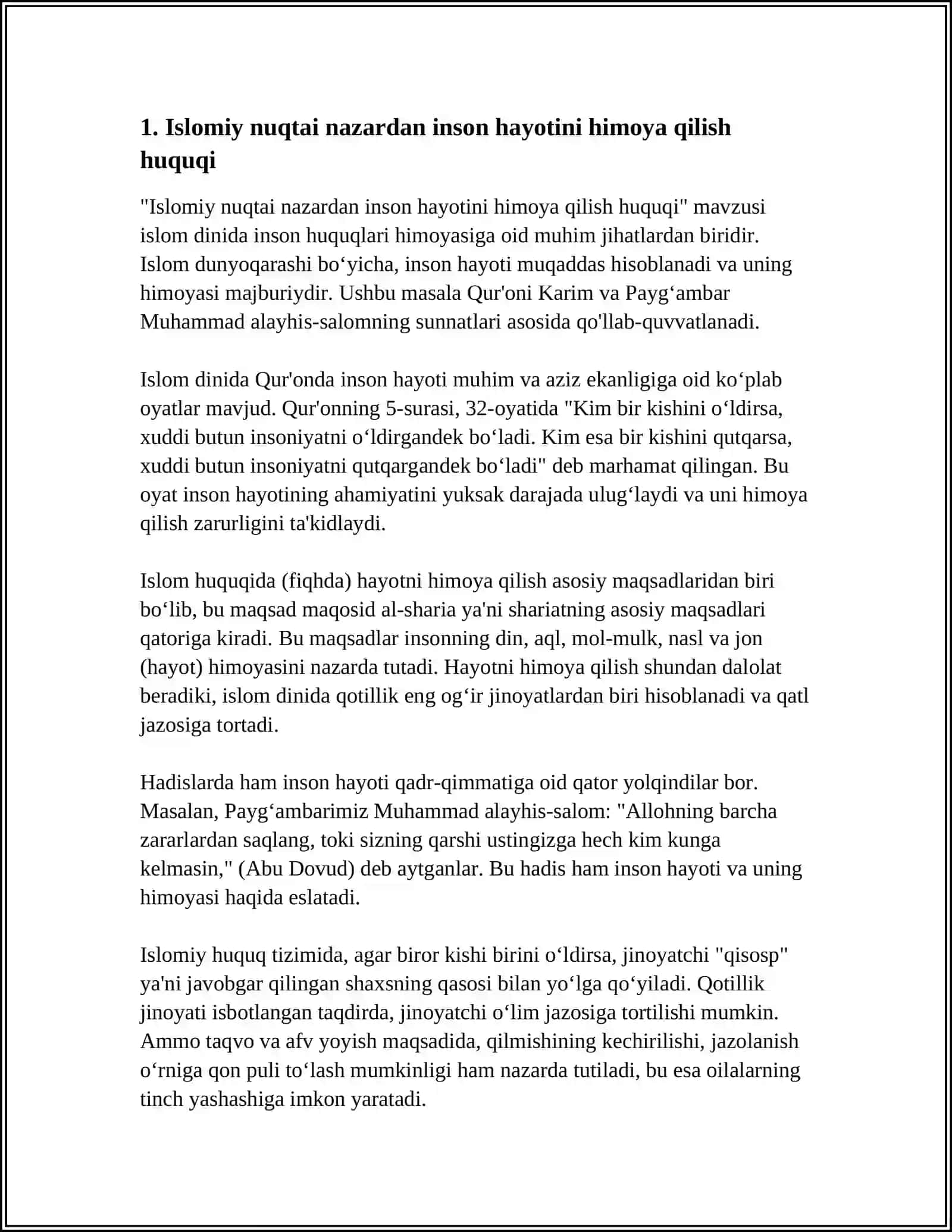 ISLOMDA INSON HUQUQLARI HIMOYASI, IJTIMOIY TENGLIK, ADOLAT VA TOLERANTLIK 3