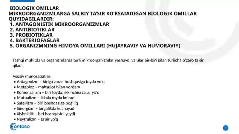 Tashqi muhit omillarining mikroorganizmlarga ta'siri 3