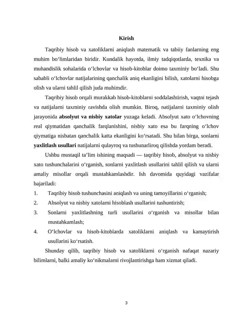 Taqribiy hisob, Absolyut va nisbiy xato, Sonlarni yaxlitlash usullari 3