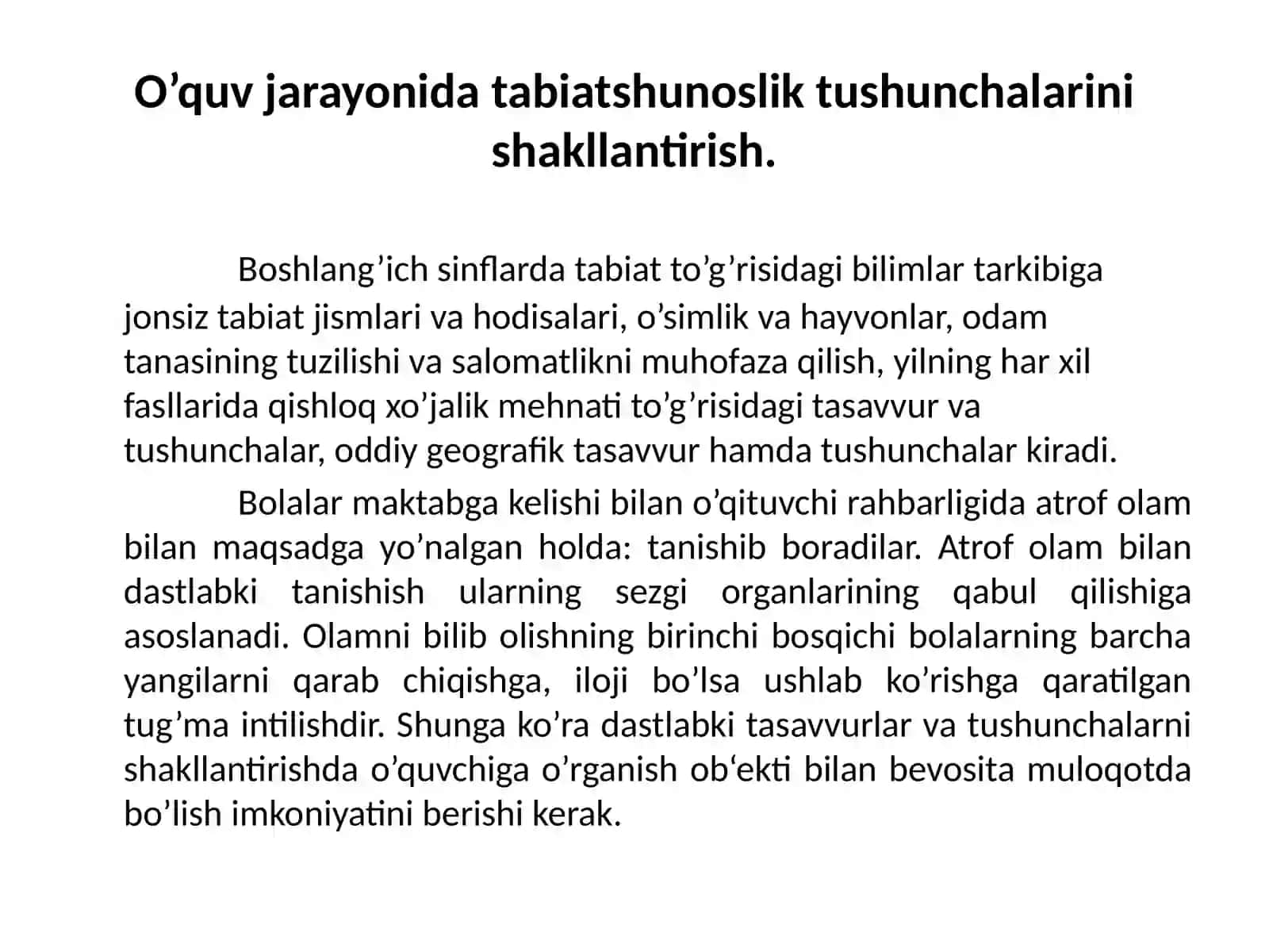 TABIIY FANLARGA DOIR TASAVVUR VA TUSHUNCHALARINI SHAKLLANTIRISHNING METODIK ASOSLARI 3