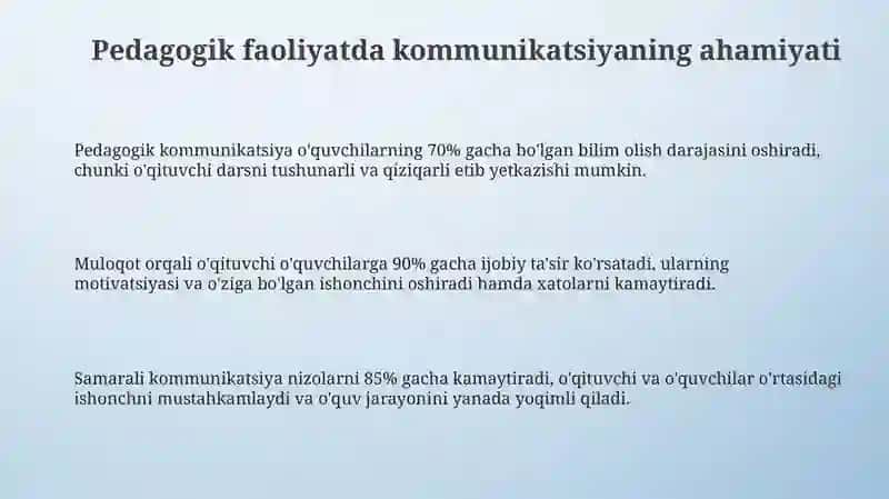 Pedagogik faoliyatda kommunikatsiya 3